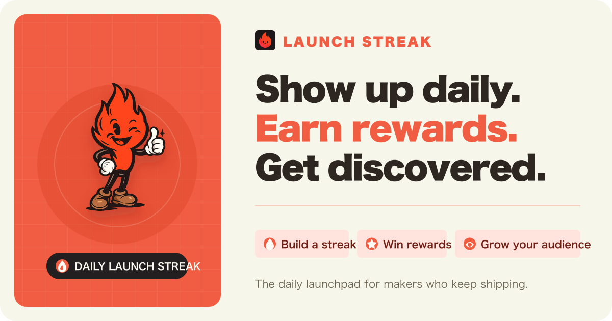 Launchstreak social preview